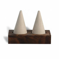Walnut Jewelry Display Stand Velvet Lined Necklace Display Bust Modular Design for Boutique