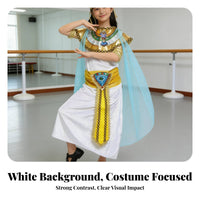 Kids Egyptian Costume Historical Theme Childrens Pharaoh Costume Complete Set