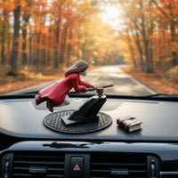 Witch Car Dashboard Ornament No Batteries Needed Wizard Drift Ornament