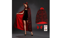 Chiropteran Cape Stand-up Collar Costume Cape Draping for Theater Performances