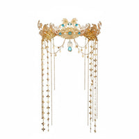 Traditional Chinese Hair Crown Exotic Design Traditional Chinese Headdress Grotto Design Tiara Intricate Filigree Ancient