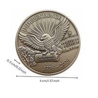 United States Independence 250th Anniversary Coin Antique Silver Finish