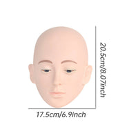 Liftable Eyelids 3-Layer Lash Training Head Realistic Skin Feel 3 Layer Lash Training Head Reusable for Beginners, Students, Beauty Salon