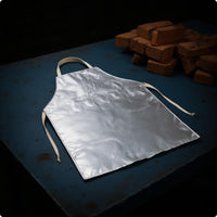 Heat-Resistant Apron Silver-Toned Fireproof Apron Heavy Duty