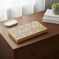 8 Slot Necklace Tray Scratch Protection Pendant Holder Jewelry Tray Easy to Clean Accessory Storage for Countertop, Boutique