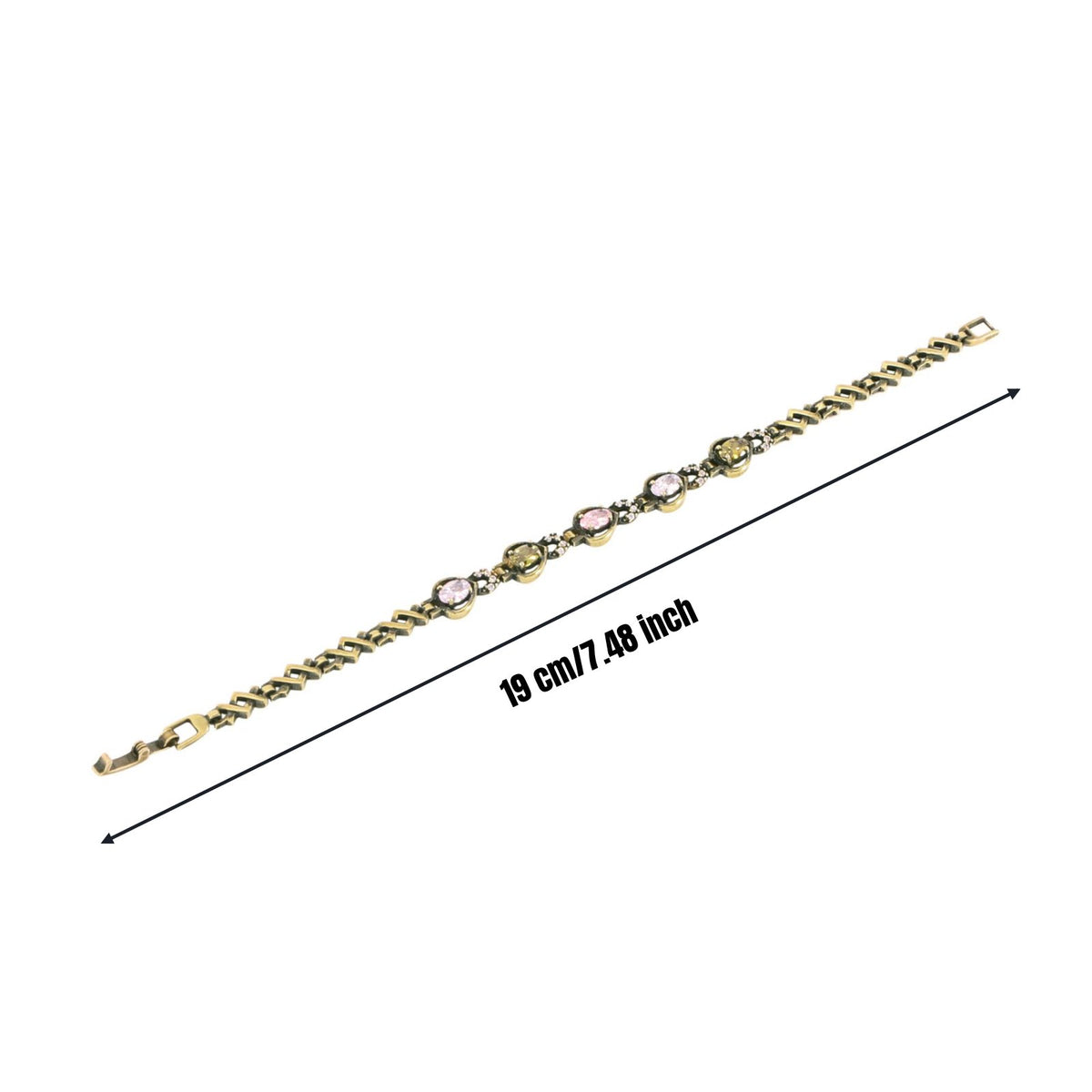 Multi-Color Crystal Chain Bracelet Stackable Fashion Accessory for Women