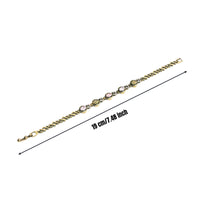 Multi-Color Crystal Chain Bracelet Stackable Fashion Accessory for Women