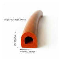 D Shaped Silicone Strip Dust Proof Hollow Silicone Seal Soundproof for Workshop
