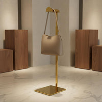 Purse Display Stand Rust-Rust-Resistant Metal Purse Display Rack Adjustable Handbag Stand Sleek Polished Edges Countertop Bag