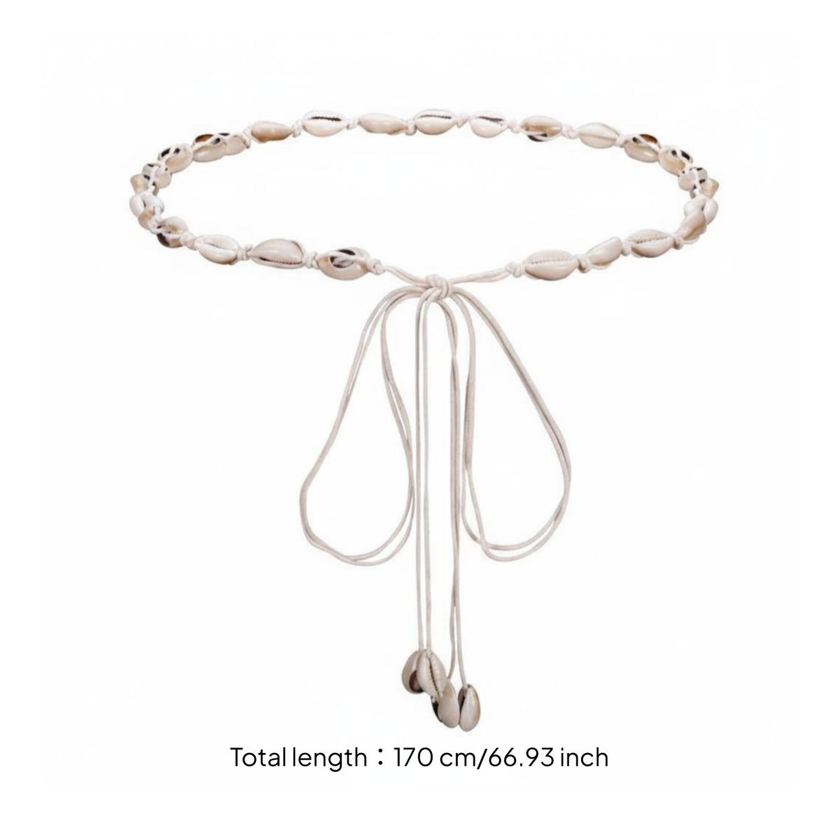 Woven Shell Belt Handmade Shell Waist Tie Comfortable for Women
