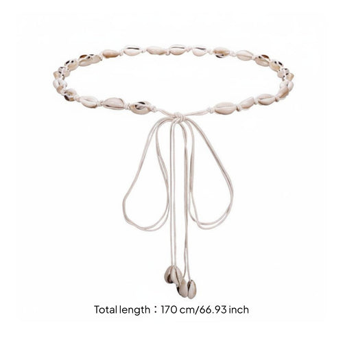 Woven Shell Belt Handmade Shell Waist Tie Comfortable for Women