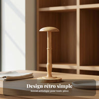 Hat Display Stand Solid Wood Wooden Hat Stand Stable Base for Trade Exhibit