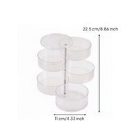 3-Tier Collectible Display Case Multi-Layer Rotating Storage Box Space-Saving