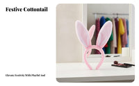Fuzzy Bunny Ears Hair Hoop Comfortable Fit Costume Accessory Reusable for Women