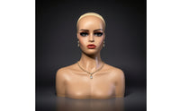 Mannequin Bust with Shoulders Smooth Hairpiece Display Head Realistic