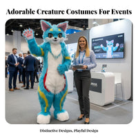 sapphire canine Character Outfit Walkable Furry Suit Anime design for Promotional Events