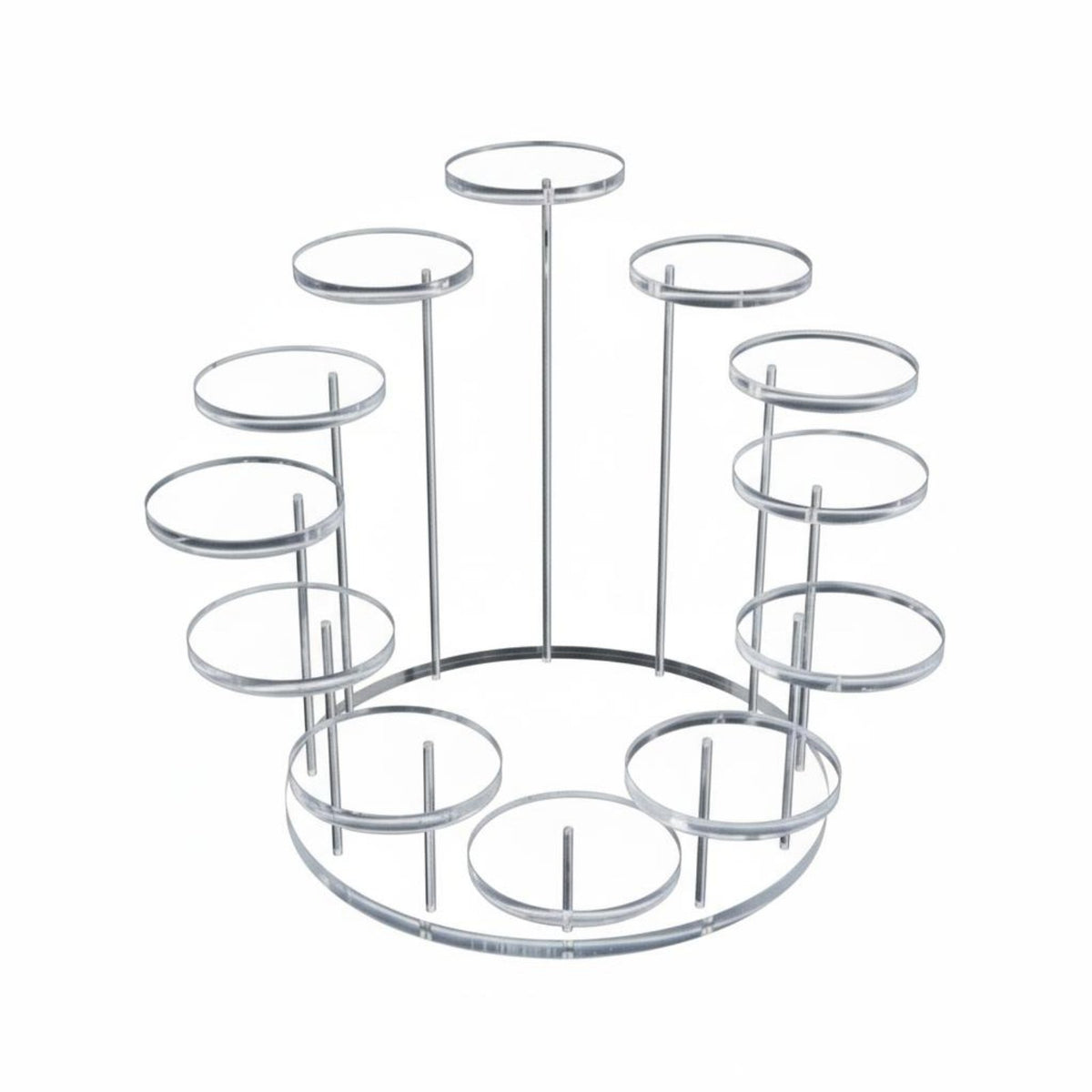 Multi Tier Display Stand Versatile Use Round Cupcake Stand for Trade Exhibition