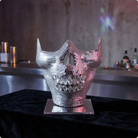 Horned Skull Mask Mosaic Costume Accessory Handmade
