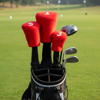 3 Pieces Sport Wood Headcover Set Snug Fit Soft Sport Headcovers Numbered Club Head Protectors Long-Lasting Sports Equipment