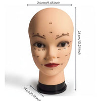 Easy to Clean Facial Massage Training Head Reusable Facial Acupressure Practice Model Realistic Feel for Estheticians, Beauty School