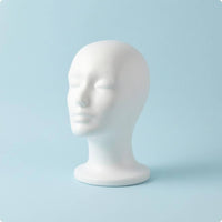 Foam Mannequin Head White Styling Head Model Multi-Use