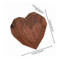 Proposal Band Box Heart Shape Small Storage Semi-Gloss Finish for Couples