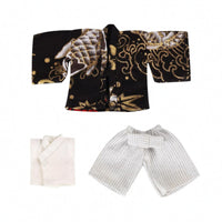 1/12-Scale Kimono Outfit Woven Textile Miniature Doll Outfit Japanese-Style Miniature Clothing