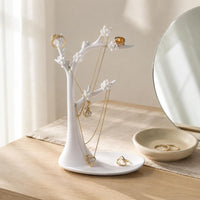 Tree Jewelry Organizer Flower Details Bracelet Rack Matte Finish