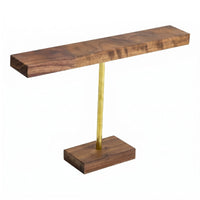 T-Shaped Jewelry Stand Rectangular Base Bracelet Display Holder Straight Top Bar