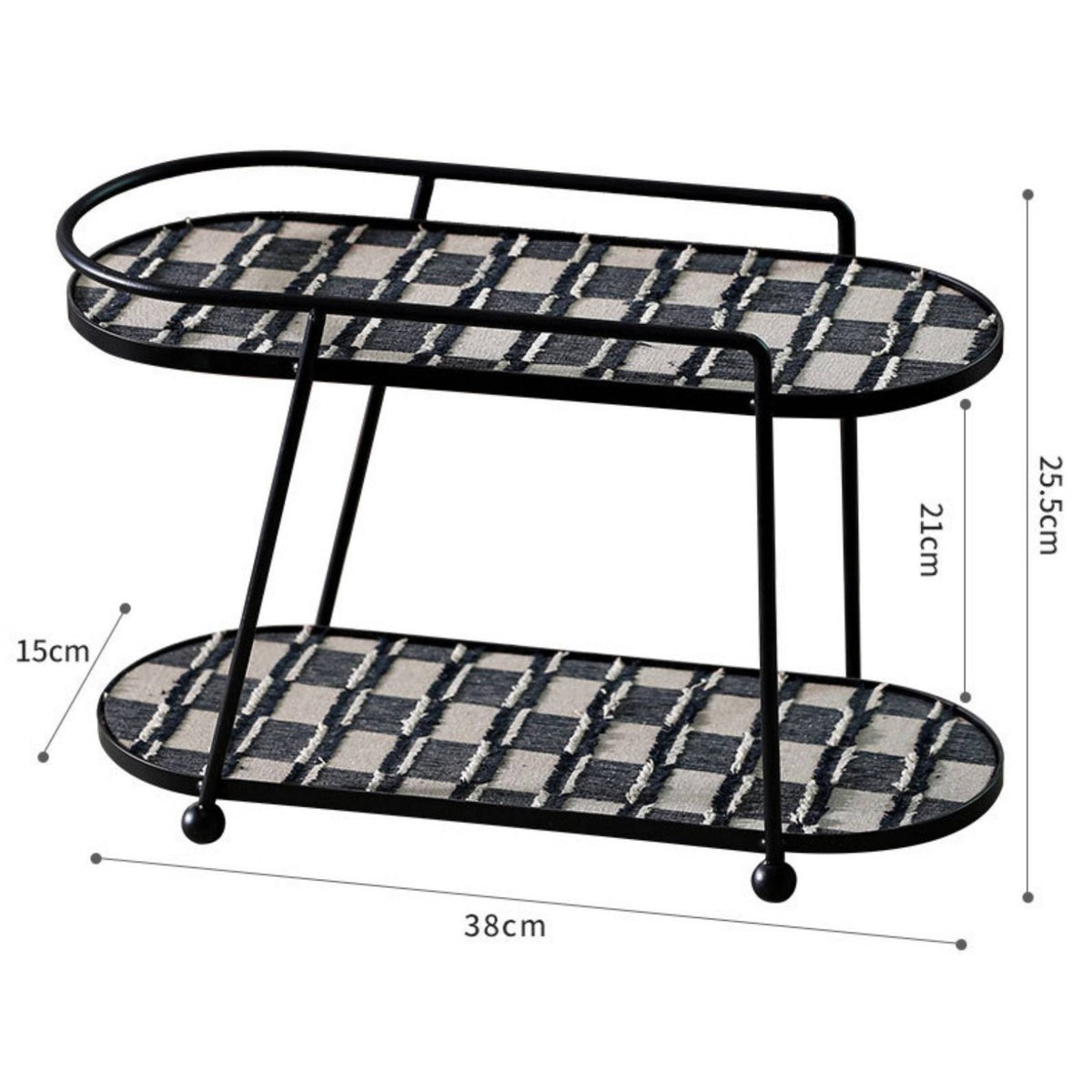Cosmetic Display Rack Wrought Iron Frame Vanity Countertop Organizer Space Saving Skincare Storage Shelf for Women, Dressing Table, Bedroom