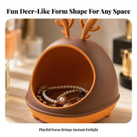 Horn Jewelry Stand Nature Inspired Deer Horn Organizer Compact Size