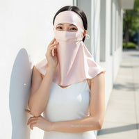Full Face Sun Cover Skin-Friendly Silk Facial Cover Sunblock 50+ Apparel Accessory for Women