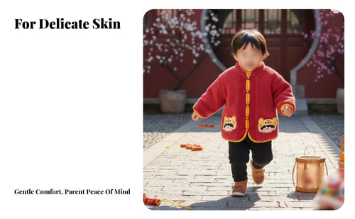 Children's Jacket, Cartoon Pattern, Winter Thick Coat, Chinese Style, Unisex, New Year Outfit, Infant Tang Suit, Festive Wear