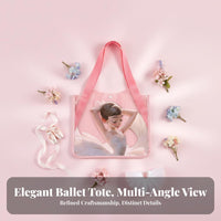 Gift Idea PVC Ballet Bag Reusable Girls Dance Handbag Lightweight for Dancers, Children, Recitals, Daily Use, Shopping