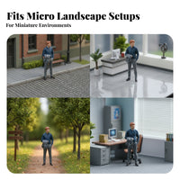 Miniature Diorama People Figure Model Mini Figurine Standing Male Character Suit Wearing for Small-scale Scene Display and Photography Prop Suitable for Home Decoration Office Display Street Scene Architectural Model Gift Giving 2.8cm