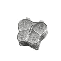 Butterfly Jewelry Box Lined Jewelry Box with Hinged Lid Compact for Desk, Girls