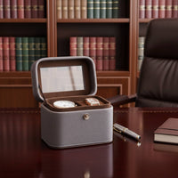Portable Watch Holder Safeguarding Interior Portable Watch Organizer Long-Lasting Construction Clean-Clear