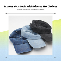 Denim Sport Cap, Adjustable, Unisex, Plain, Relaxed