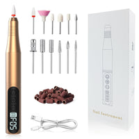 Rechargeable Nail Handheld Electric Nail Grinder Compact for Beginners