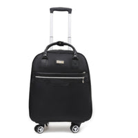 Telescopic Handle Wheel Trolley Bag Lightweight Oxford Cloth Rolling Luggage Wear Resistant for Students, Men, Short Trips, Airports