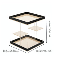 Rotating Makeup Organizer Easy to Clean Rotating Cosmetic Tray Large Capacity Makeup Storage Stand for Vanity
