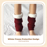 Unisex Kids plush Leg Warmers, Ankle Protection, season, Gray