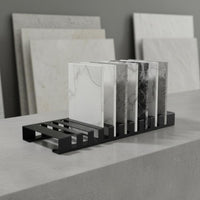 10 Slot Tile Display Stand Space-Saving Marble Sample Display Minimalist Design