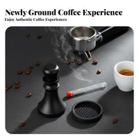 3 Pieces Coffee Pointed Distributor and Tamper Set Reduces Uneven Flow Coffee Tamper and Distributor Set for Cafe