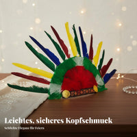 Feather Headdress Cosplay Accessory Colorful Feather Headdress Vibrant Colors