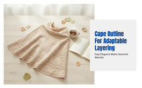 Autumn Winter Knitted Cashmere Cape, Thick Pullover Shawl, High Neck Scarf, Unisex, Minimalist