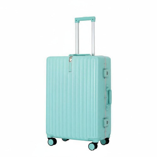 Lightweight Design Aluminum Frame Carry-on Suitcase Sturdy Corner Protectors Aluminum Frame Travel Case Scratch Resistant for Women, Adults