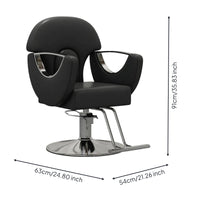 Hydraulic Styling Chair Padded Salon Styling Chair Metal Inserts