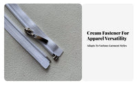 Includes Sliders White Separating Zipper Long-Lasting Slide Fastener Wear-Resistant Garment Component Effortless Sliding for Tailors, Clothing Manufacturers, Handicraft Enthusiasts, Jackets, Sportswear, Tents, Bag Making