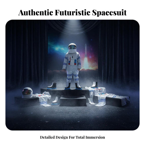 Astronaut Jumpsuit with Helmet Realistic Look Astronaut Jumpsuit Set for Adults